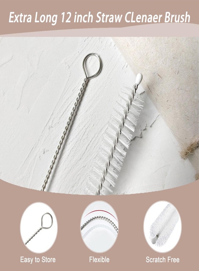 CIDYAUST Straw Brush Cleaner Extra Long 12inch, Straw Cleaners for Baby Bottles,Stainless/Glass/Metal Straws and Sippy Cups,Straw Cleaner Brush Extra Long for 40/30/20 oz Stanley Mugs. - Image 5